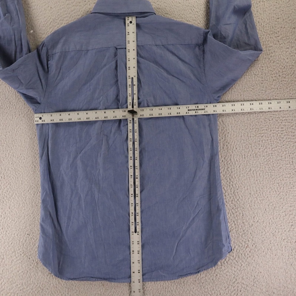 Jos A Bank Shirt Mens M Blue 100% Cotton Button Up Oxford OCBD - Picture 6 of 8